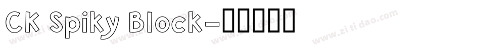 CK Spiky Block字体转换